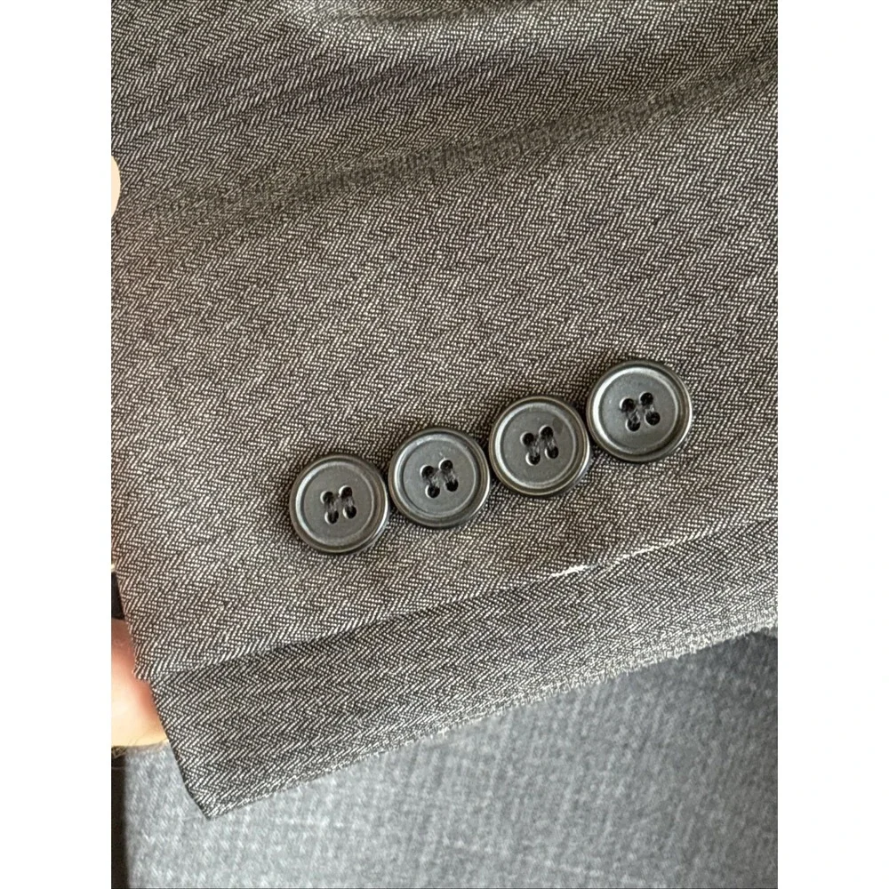 Kenneth Cole Awearness Blazer Sport Coat Jacket Mens 42S Gray Slim Fit Stretch